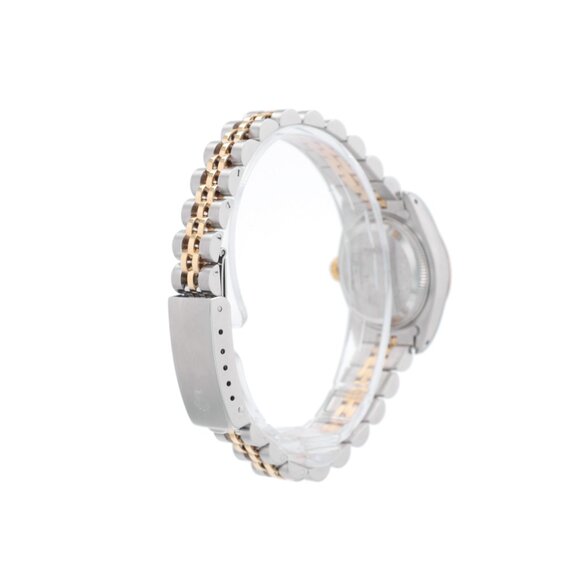 Rolex Ladies Datejust 26mm Two-Tone White Index Dial Fluted Jubilee Watch 69173